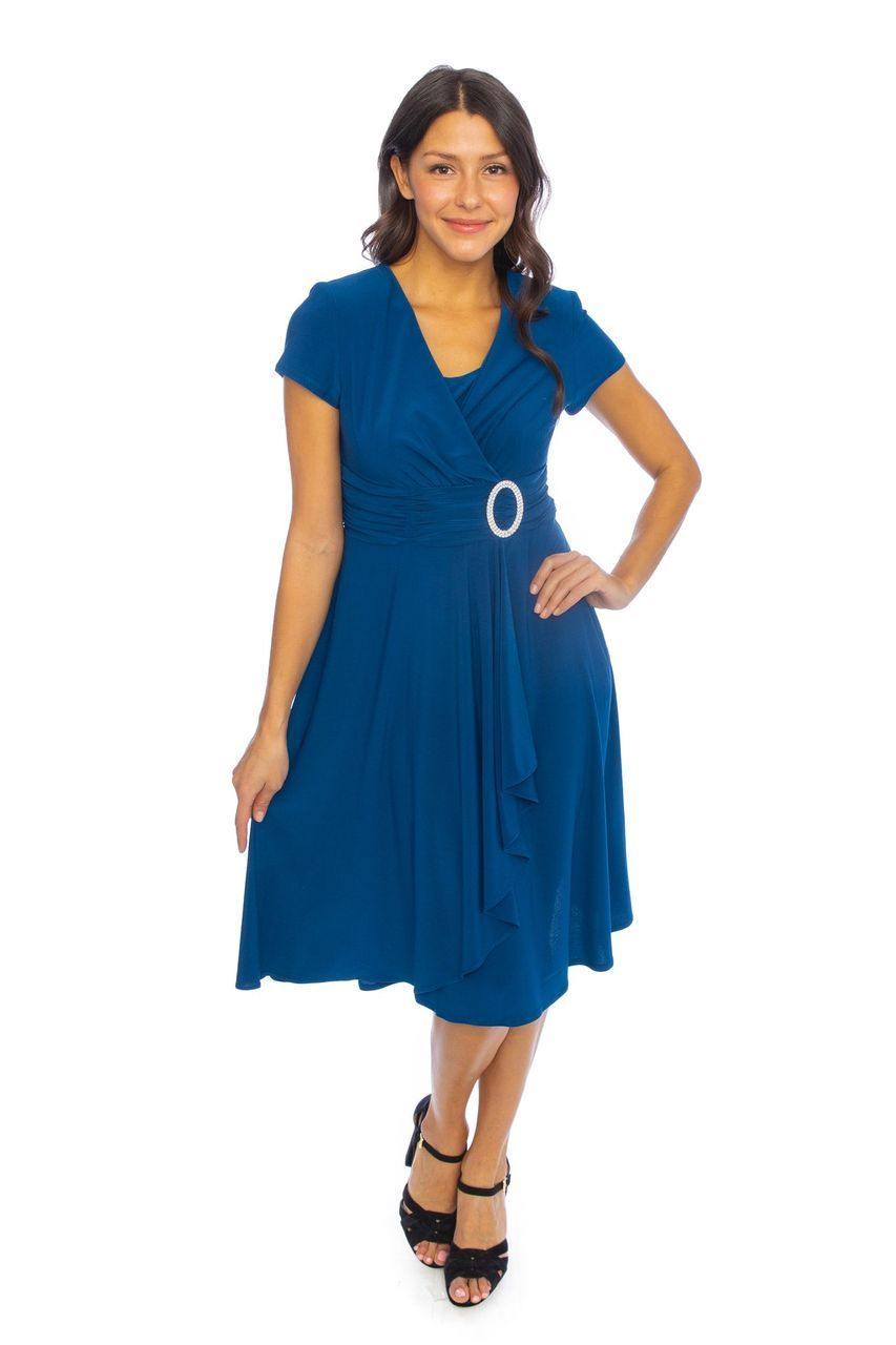 Short Plus Size Dress Black by R&M Richards 1149