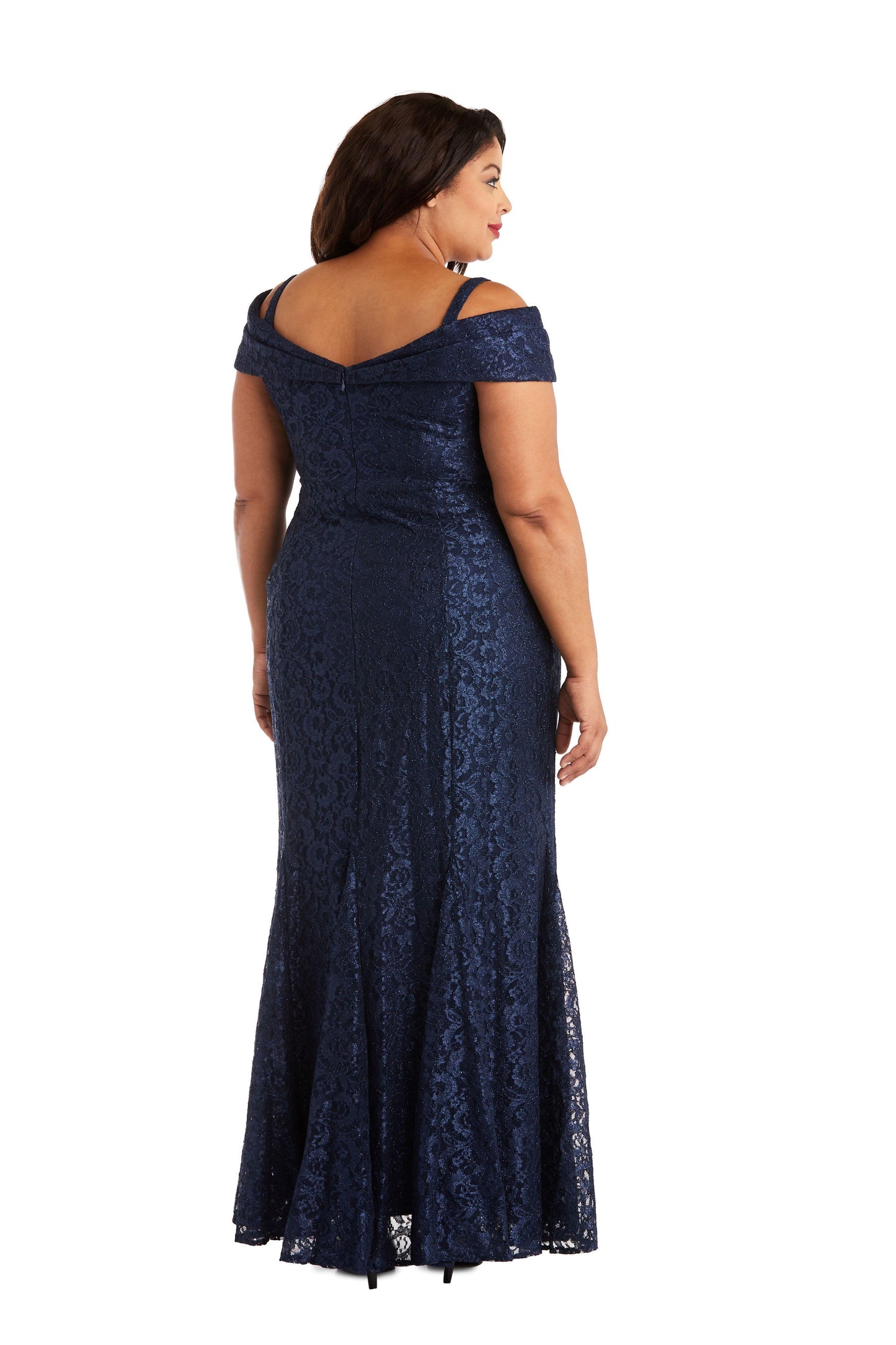 R&M Richards 2047W Formal Plus Size Long Lace Gown