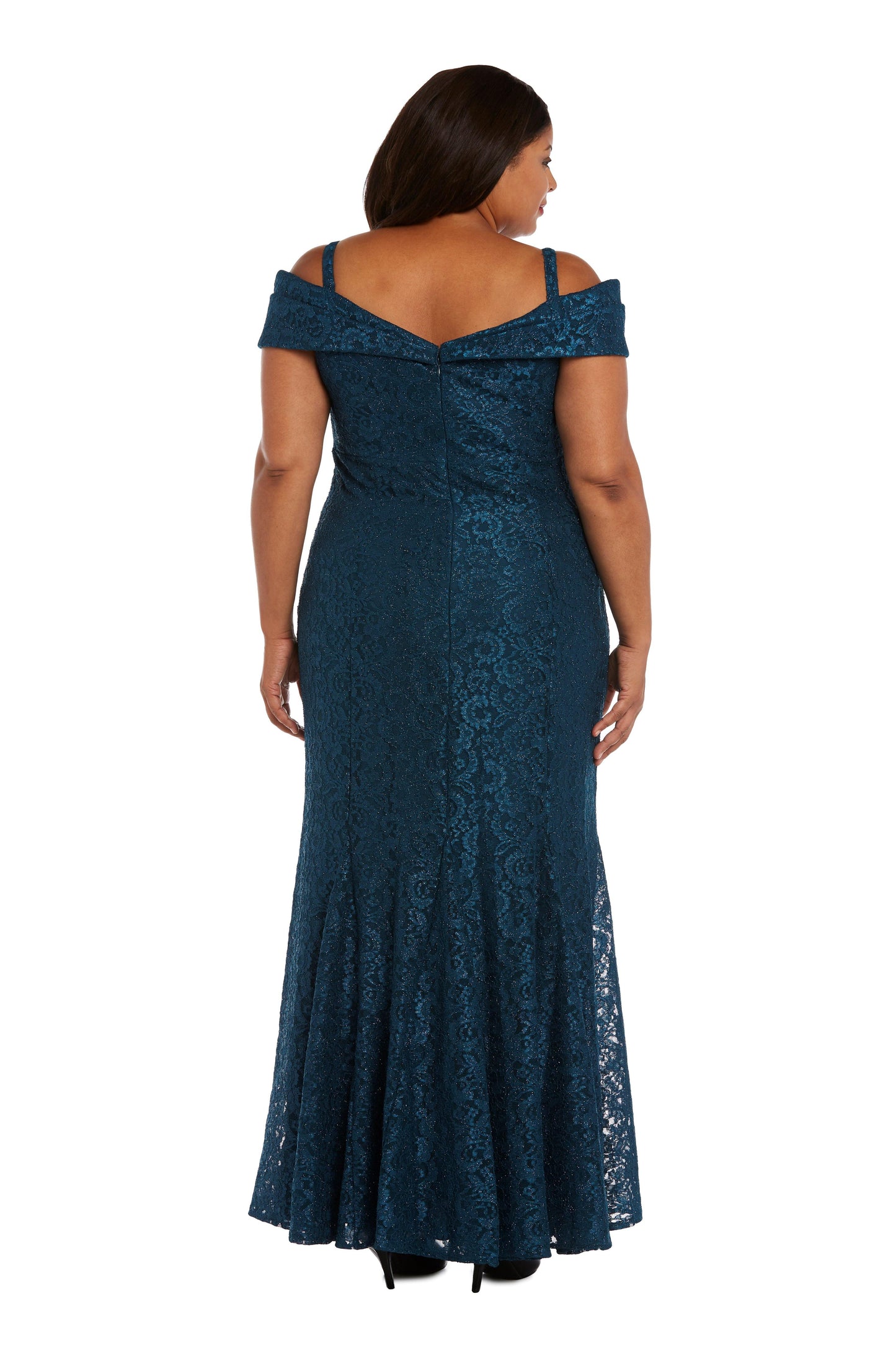 R&M Richards 2047W Formal Plus Size Long Lace Gown