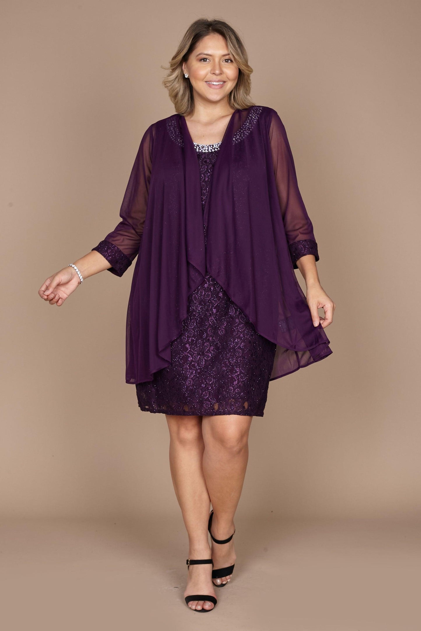 Short Jacket Mother of the Bride Dress by R&M Richards 2208
