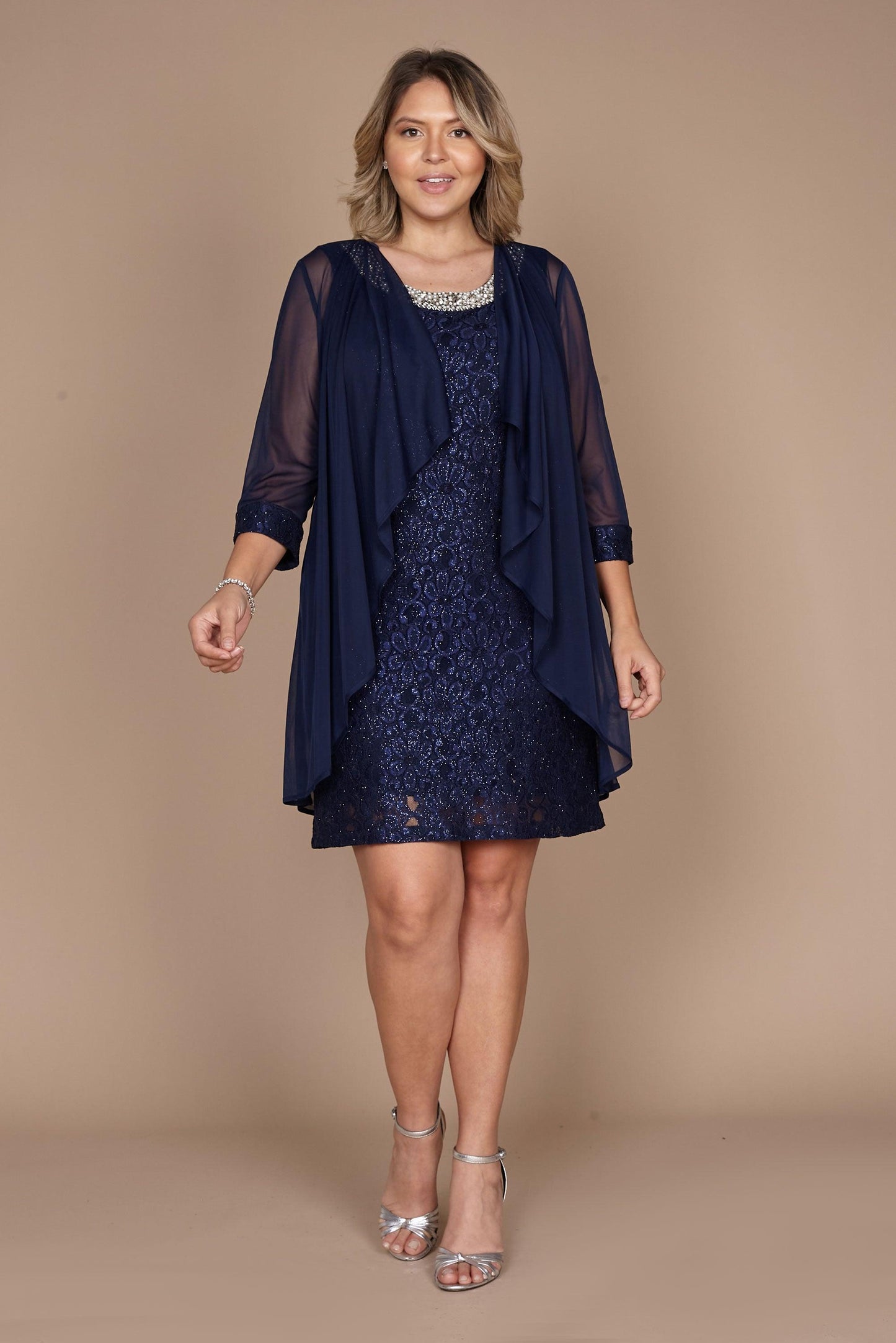 Short Jacket Mother of the Bride Dress by R&M Richards 2208
