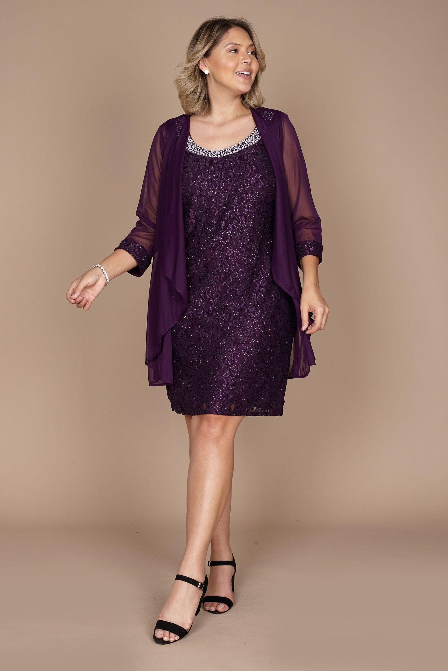 Short Jacket Mother of the Bride Dress by R&M Richards 2208